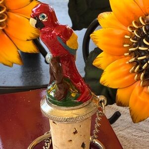Vintage Pewter Parrot Wine Stopper